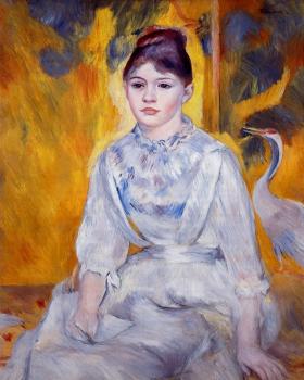 皮埃爾 奧古斯特 雷諾阿 Young Woman with Crane 皮埃爾 奧古斯特 雷諾阿 Young Woman with Crane